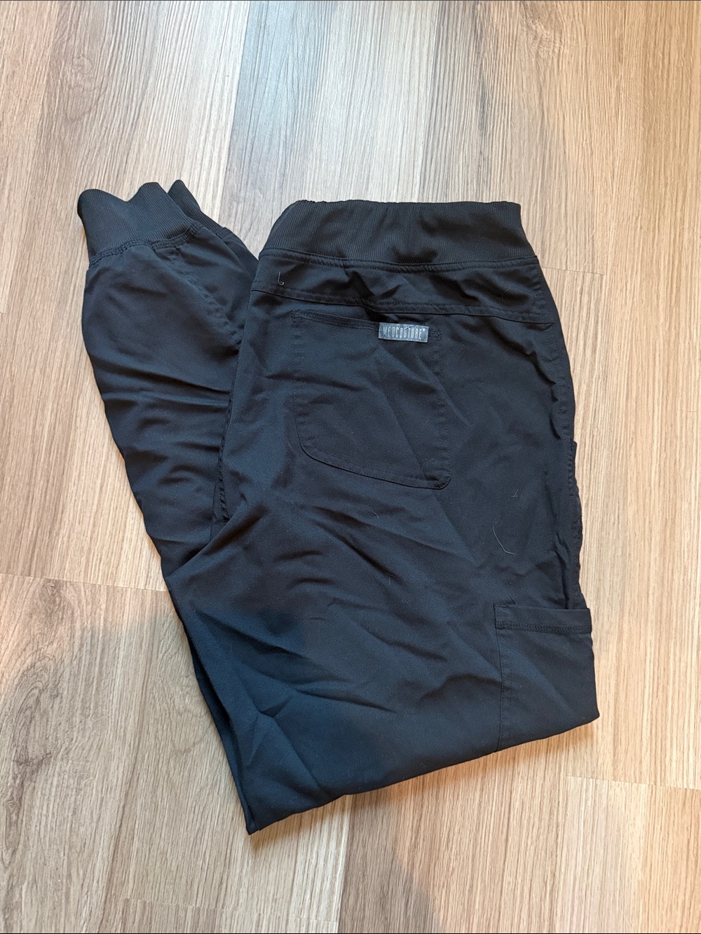 Med Couture Black women Jogger scrub pants- Elastic Waist